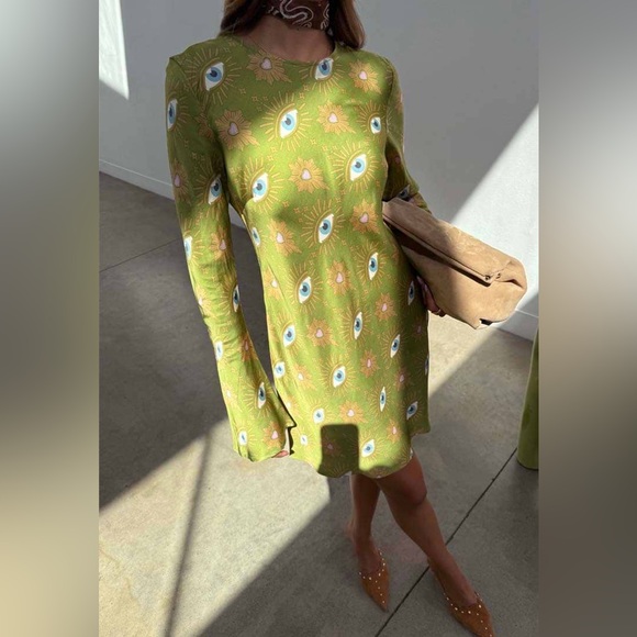 NWT Never Fully Dressed Khaki Eye Mini Soho Dress - Picture 4 of 6